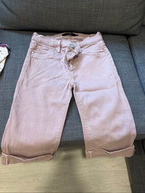 Hudson Jeans Women’s Light Pink Boyfriend Denim capris
